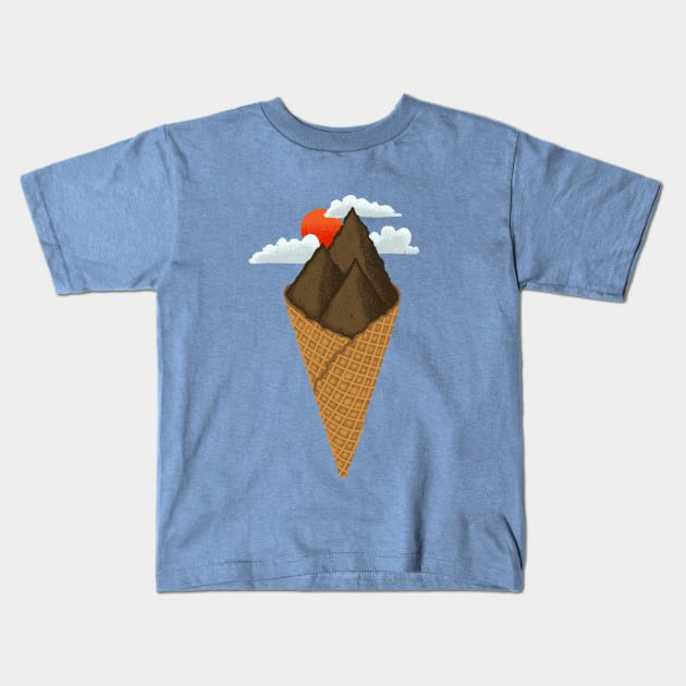 Ice Cream Mountain Kids T-Shirt by TBDtshirts